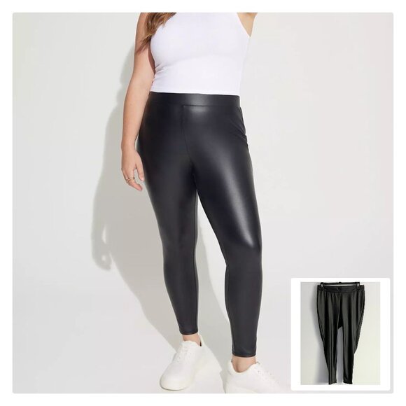 Torrid Full Length Signature Waist Faux Leather Legging Sz 1X - Picture 1 of 12